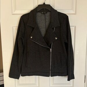 2/$15. Women's Charcoal Gray/black Moto Jacket